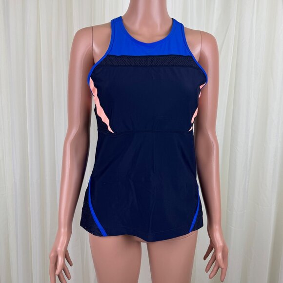 Athleta Colorblock Tri-ssential Tankini Tank Top Gym Workout Swim Run M - Picture 9 of 11
